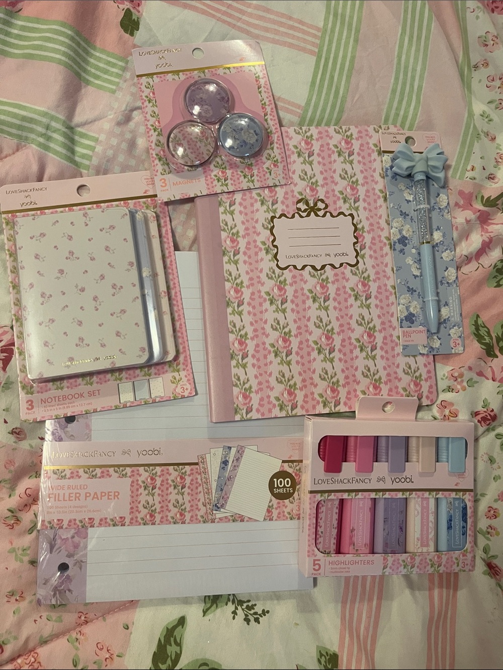 LoveShackFancy Pink and Blue Floral Stationery Collection PRICE FIRM!!!